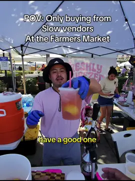 He makes an amazing watermelon strawberry lemonade! Giving back to the community part 38 #pov #farmersmarket #wholesome #localbusiness #vendor 
