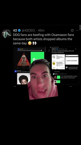 #greenscreen DDG fans are beefing with Osamason fans because both artists dropped albums the same day 😳👀 #osamason #ddg #lilo #42ceo