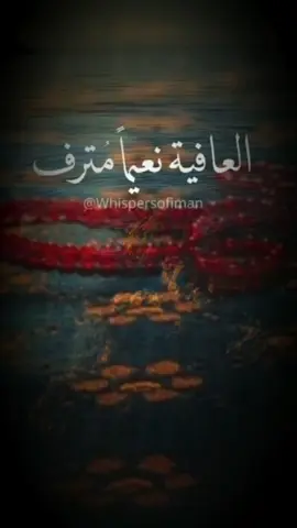 العافيه #alhamdulileh #اعاده_نشر🔁 #العافيه #مقاطع_دينيه #موعظه 