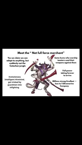 Tyranid Slander. Who said I couldn’t put agenda on the bugs? #warhammer40k #slander #meme #marlon #fyp 