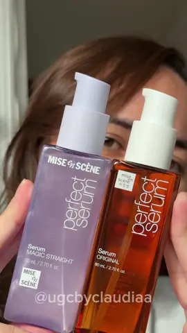 No.1 Korean Hair Serum that actually delivers results! I’ve been using the @MISEENSCENE US Perfect Hair Serum for a while now, and I can honestly say it’s one of my favorite hair products ever. The Original (orange) version has always been my go-to, it smooths frizz, adds shine, and leaves my hair feeling soft and healthy without any residue. The scent is beautiful too, fresh, clean, and a little bit luxurious. Recently, I tried the Magic Straight (lilac) version, and it completely impressed me. It gives that sleek, polished finish while keeping my hair light and smooth all day. Both serums are formulated with 7 naturally derived oils like argan, coconut, and jojoba, and they really repair visible damage after just one use. If you’re looking for a Moroccanoil dupe that delivers salon-quality results at home, this is the one. You can find it on Amazon! @Amazon Beauty  #miseenscene #perfectoriginalserum #hairserum #haircare 