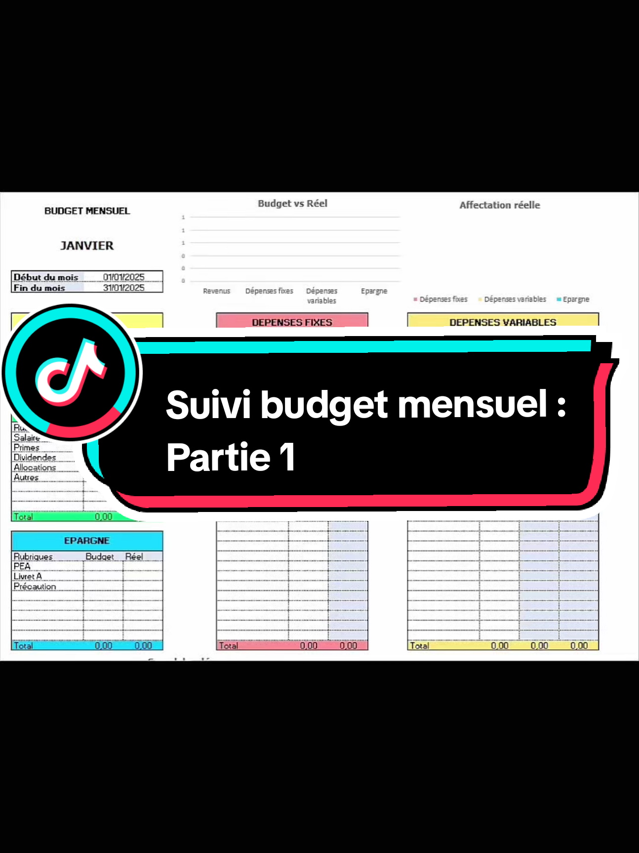Construis avec moi ce fichier de suivi budget mensuel sur excel. #ApprendreSurTikTok #excelfrancais #excelfr #excelfrance #tutoexcelfr #tutoexcel #apprendreexcel_de_a_à_z #apprendreexcel #microsoftexcel #excelpro 