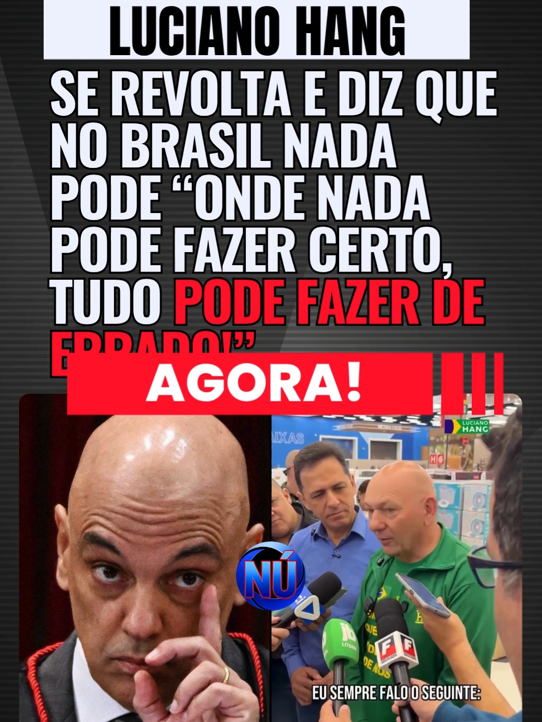 🚨 URGENTE! 💥 Luciano Hang, dono da HAVAN, se revolta com o Brasil: “Onde nada pode fazer certo, tudo pode fazer de errado!” O empresário e dono da Havan, **Luciano Hang**, usou suas redes sociais para desabafar e criticar a burocracia e a corrupção no Brasil. Hang afirmou que o país está no caminho errado, e que a falta de segurança jurídica e a burocracia excessiva prejudicam o empreendedorismo. “Nada pode né! Onde nada pode fazer certo, tudo pode fazer de errado! É uma vergonha esse nosso país!”, disparou Hang, em um vídeo que viralizou e gerou forte repercussão nas redes. #NUTICIEI