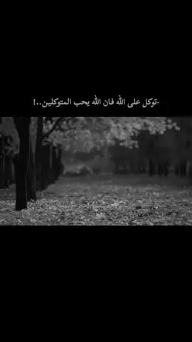 توكل على الله فـان الله يحب المتوكليـن . #virall #fypシ #foryou   #اقتباسات#اكسبلورexplore 