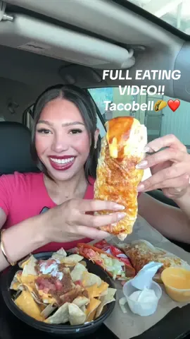 TACOBELL FULL EATING VIDEO!!🌮❤️ THANK FOR ALL THE LOVE ON MY SECOND ACCOUNT @More Keila🩷 ilyyyyyy!!🩷🩷 #tacobell#tacobellmukbang#grilledcheeseburrito#crunchy#mukbang#mukbangeatingshow#asmr#asmrvideo#asmreating#foodvideo#foodasmr#bigbites  