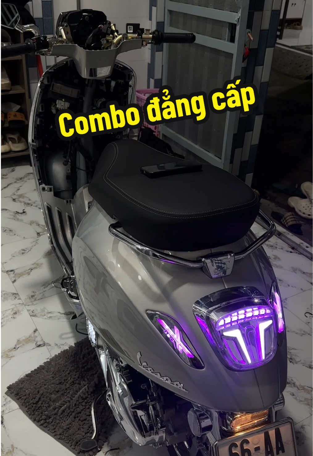 Gói Dọn Bạc Tím Custom ae chấm mấy điểm ? #vespamatic #vespatft #vespatech #vespa #vespathailand 