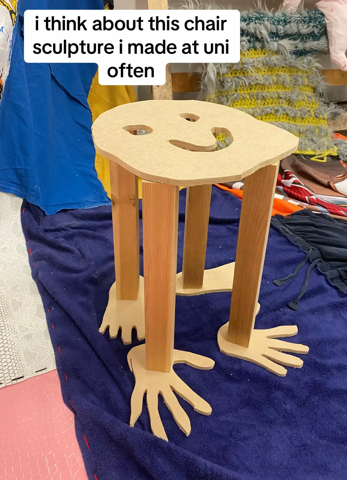 he had so much aura 💙 #fyp #art #sculpture #furniture #artist 