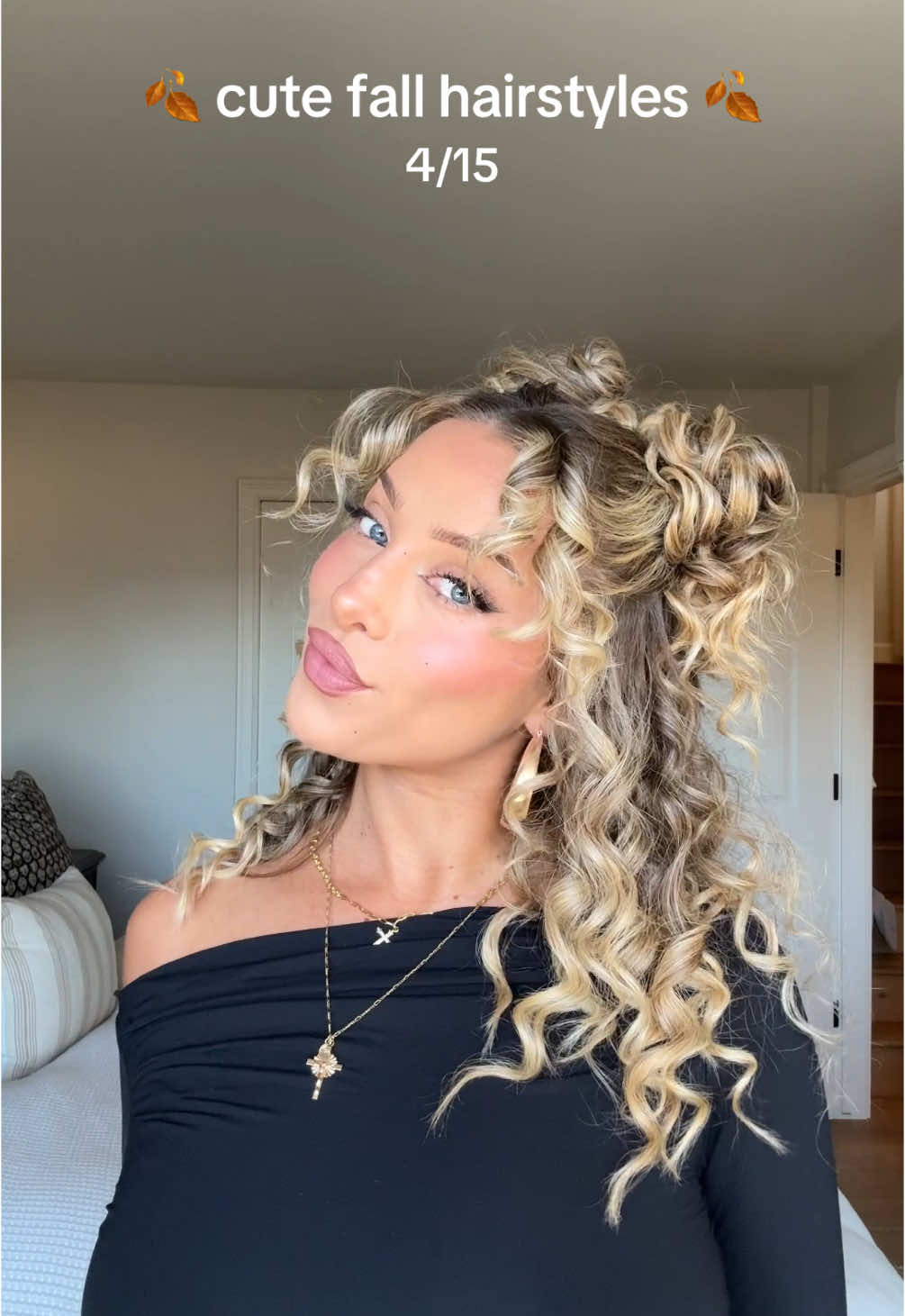 curly space buns 🧸✨🍂 #hair #hairtok #cutehairstyles #funhairstyles #hairtutorial #curlyhairstyle #spacebuns #hairstyle #hairinspo #hairideas 
