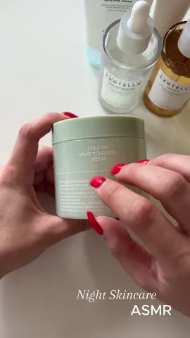No talking ASMR- My night skincare routine 🌙🧴 #ASMR #skincareasmr #notanad #skincare #relaxingsound 