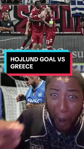 RASMUS HOJLUND GOAL VS GREECE #hojlund #napoli #denmark #greece 