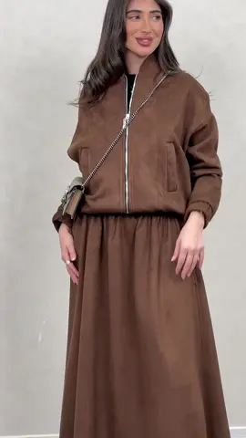 جديد لايطوفكم بدلة قطعتين شامواه 🔥 #ملابس_شتوية #ملابس 