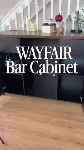 🤎 This Big & Beautiful Bar Cabinet from @wayfair is just what I needed to add to my new space. comment BAR for the link 🔗 ! @Wayfair #wayfair #barcabinet #homedecor #stylehome #homedecorating    🤎 