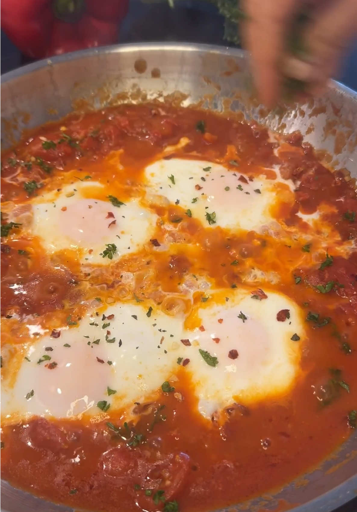 Menemen 🍳 easy breakfast 😋🥰🍅-lecker, einfach & schnell 💨 👉🏻Rezept auf YouTube : 🎥⬆️⬆️ #EasyRecipe #tagesrezept #cooking #food #fyp 