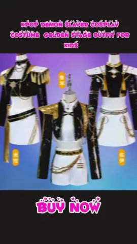 Kpop Demon Slayer Cosplay Costume  Golden Stage Outfit for Kids#goldencosplaycostume #outfitforkidsgirls #veryaffordableprice👌 #foryou #fypシ゚ 