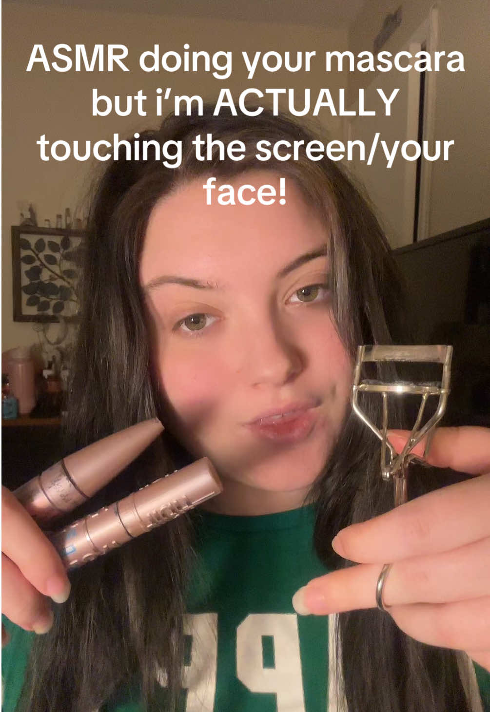 ASMR actual face touching/personal attention/doing ur mascara/mouth sounds #asmr #asmrsounds #fyp #foryou #foryoupage 