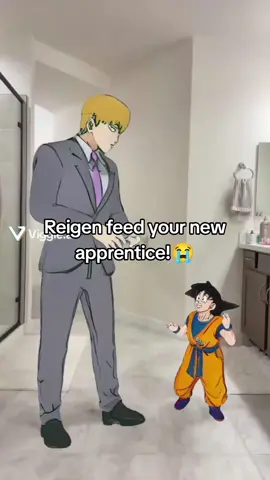 Reigen owns Goku hard COPE😭 #goku #aratakareigen #dragonball #mobpsycho100 #anitok 