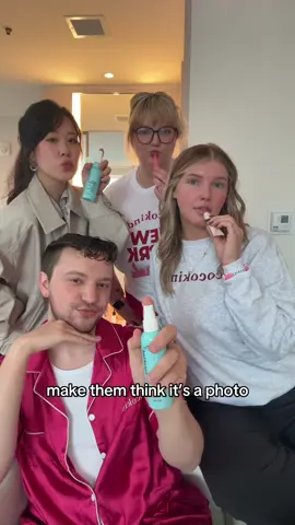 How’d we do 😂😂 #thinkitsaphoto #skintok #lockjaw #communitybrandtrip @noah young @Kelsey | beauty content 💧 @chelsea larson 