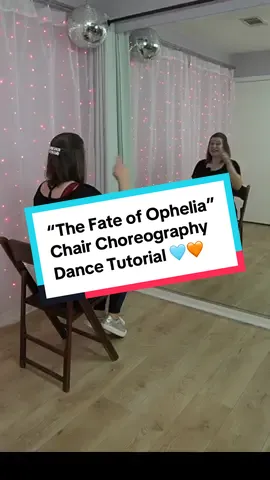 Learn the CHAIR CHOREO from @Taylor Swift’s “The Fate of Ophelia” music video with this step-by-step tutorial 🩵🧡 Choreo: (the other) Mandy Moore CHORUS CHOREO tutorials are shared on my profile!!  #ophelia #taylorswift #dancetutorial #chairdance #thefateofophelia 