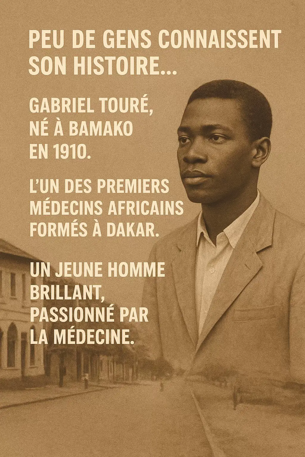 Découvrez l’histoire de Gabriel Touré, un des premiers médecins africains. Son courage et son dévouement ont marqué l’histoire du Mali 🇲🇱 Il a soigné son peuple jusqu’à son dernier souffle… Un exemple de courage, d’amour et de sacrifice🙏 Un héros oublié… Mais son nom vit toujours à travers l’hôpital Gabriel Touré ❤️