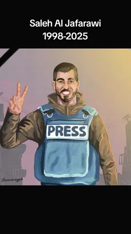 Palestinian journalist Saleh Al-Jaafrawi has been ki//ed today in Gaza by gangs backed by /srael. He was 27 years old with his life ahead of him. He loved his people, he loved his land. He survived a geno cide, only to be ki11ed 2 days later #press #journalist #influencer #news #report 