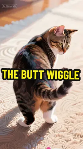 Stop calling it a goofball move! 🤯 The butt wiggle is actually genius-level hunter preparation. Watch and learn! #CatDecoder #catbehavior #catok #catsoftiktok 