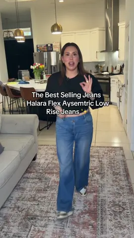 The Best Selling Jeans   Halara Flex Aysemtric Low Rise Jeans ✨ @Halara_official @Halara shop #halara #tiktokshopcreatorpicks #spotlightfinds #halaraeveryday 