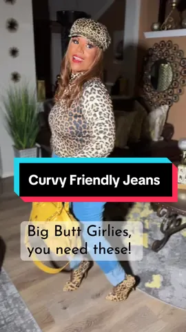 The perfect Curvy Friendly Blue jeans 👖. They actually cover my butt!  LOVE THAT! 