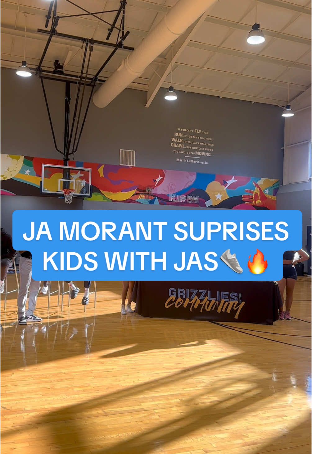 Ja gifted 💯 pairs of his 👟’s to students at Bernal E. Smith Boys & Girls Club as part of the Memphis Grizzlies Dream Court presented by FedEx #memphisgrizzlies #jamorant #jas @NBA 
