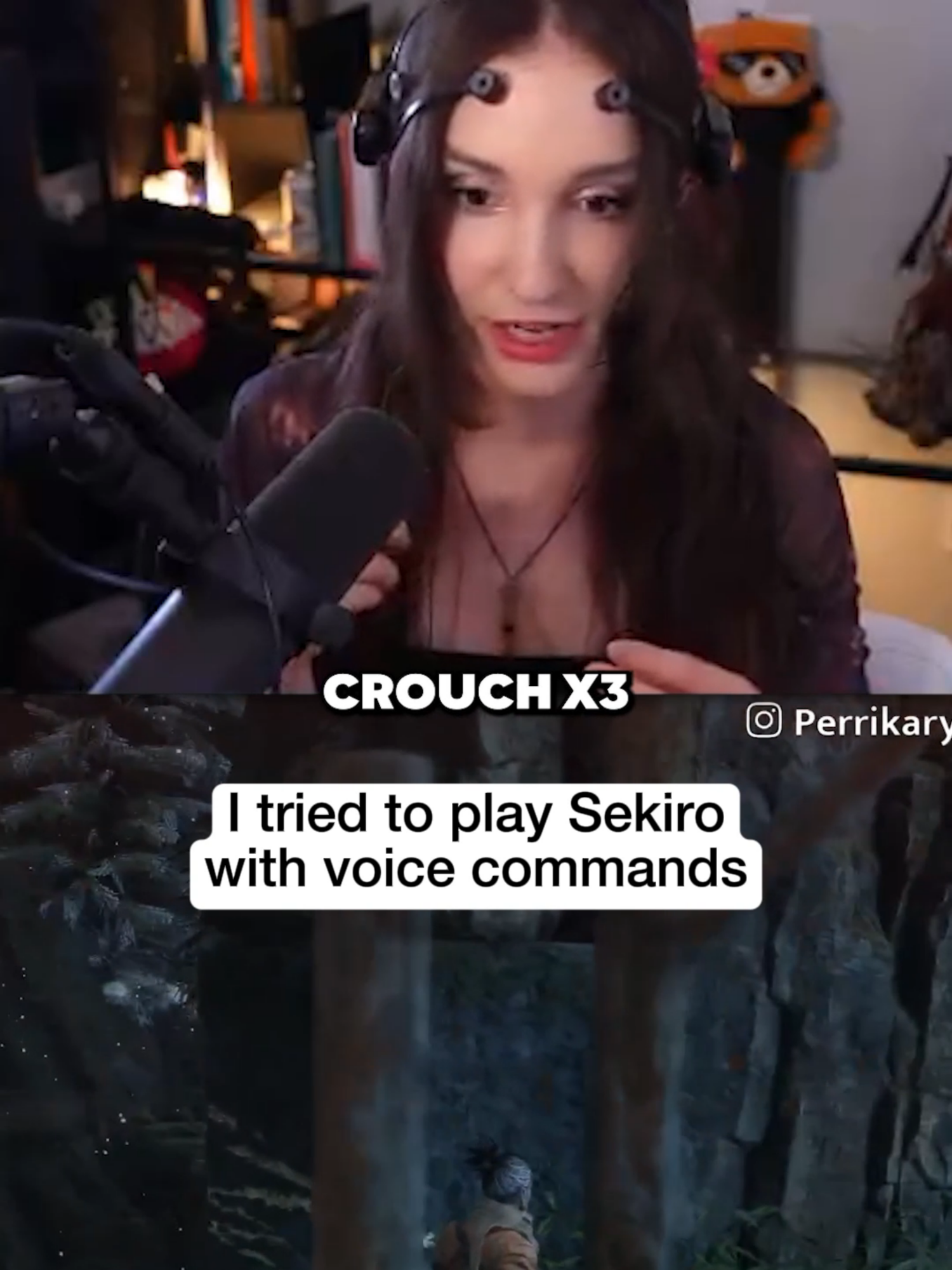 Sekiro, but played with Mind Control I use voice commands to fill in buttons I can't use with mind control, as I don't have infinite commands and can't press more than one button at once. And we can get creative with what they are lol Come by twitch.tv/perrikaryal to see how it works I'm using the Emotiv Epoc X, BCI, and API #sekiro