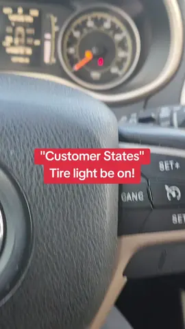 Customer States tire light! #fyp #mechanic #car #customerstates #aaronsgarage 