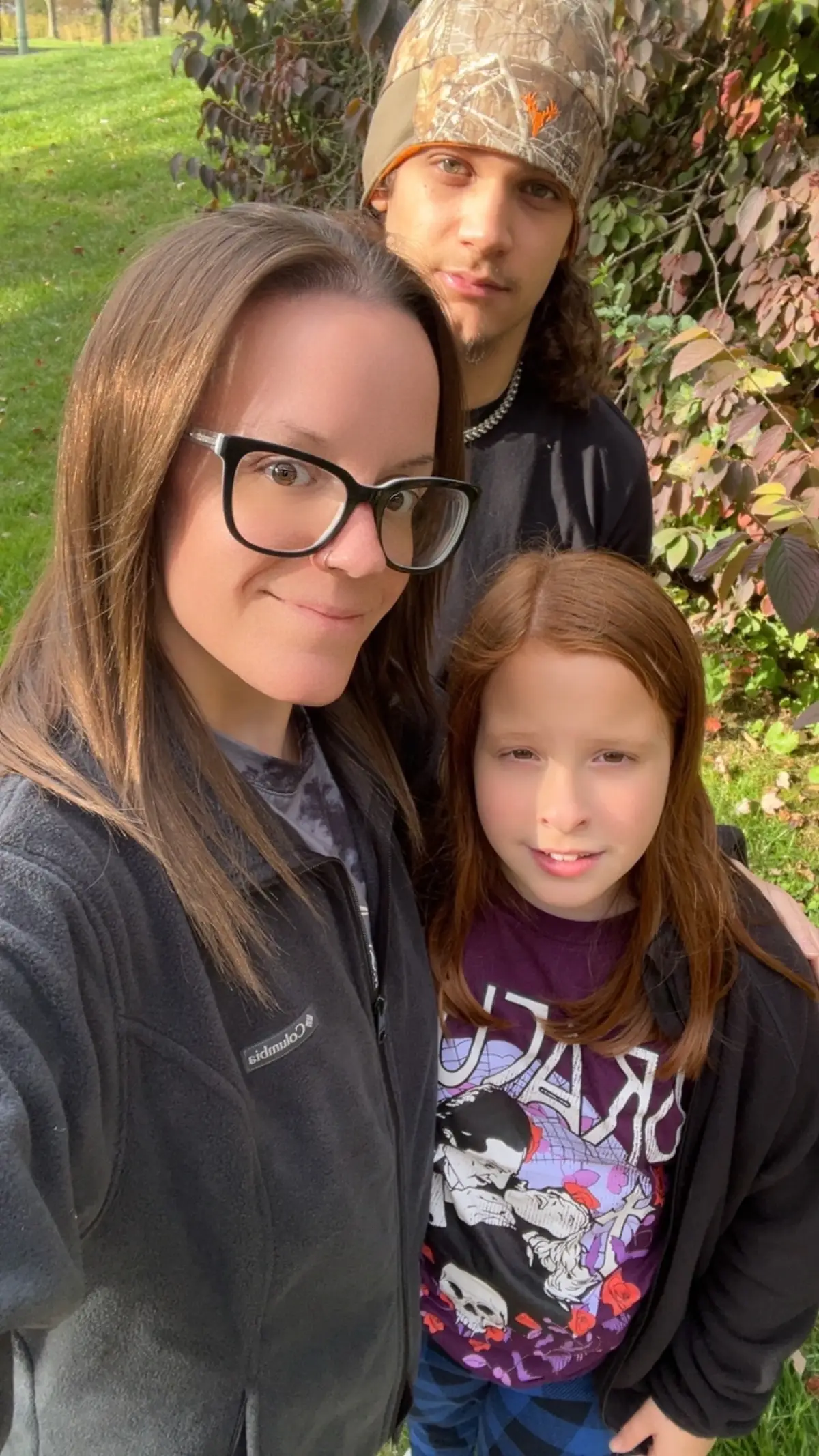 I live for these moments. Perfect fall day for a long walk with the loves of my life. Just missing one person ❤️JH❤️ 