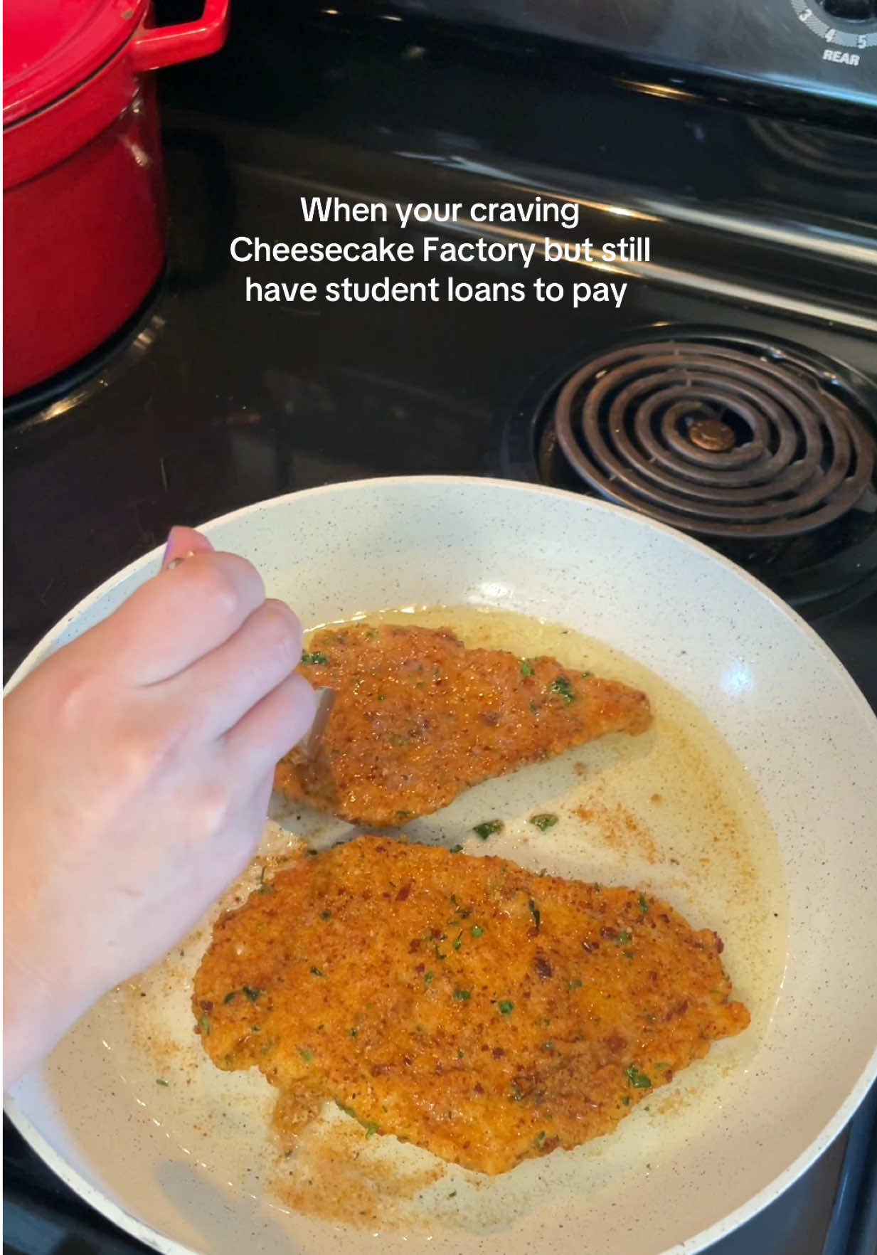 Turns out I dnt need to spend $27 for crispy chicken costoletta and I can just make it myself 😅😏