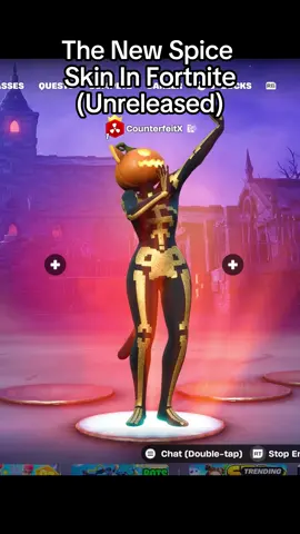 Spice unreleased skin in the Fortnite #fortnite #fortniteclips #fortnitebr #gaming #fyp 