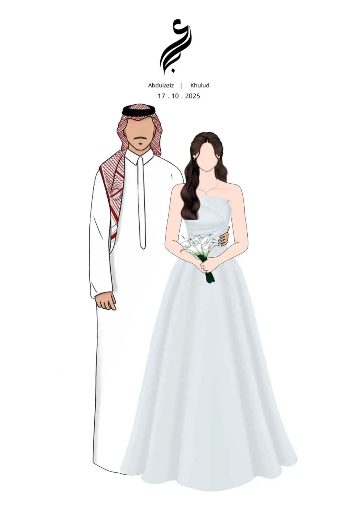 #رسم #رسم_عرسان_رقمي #رسم_ملكة 