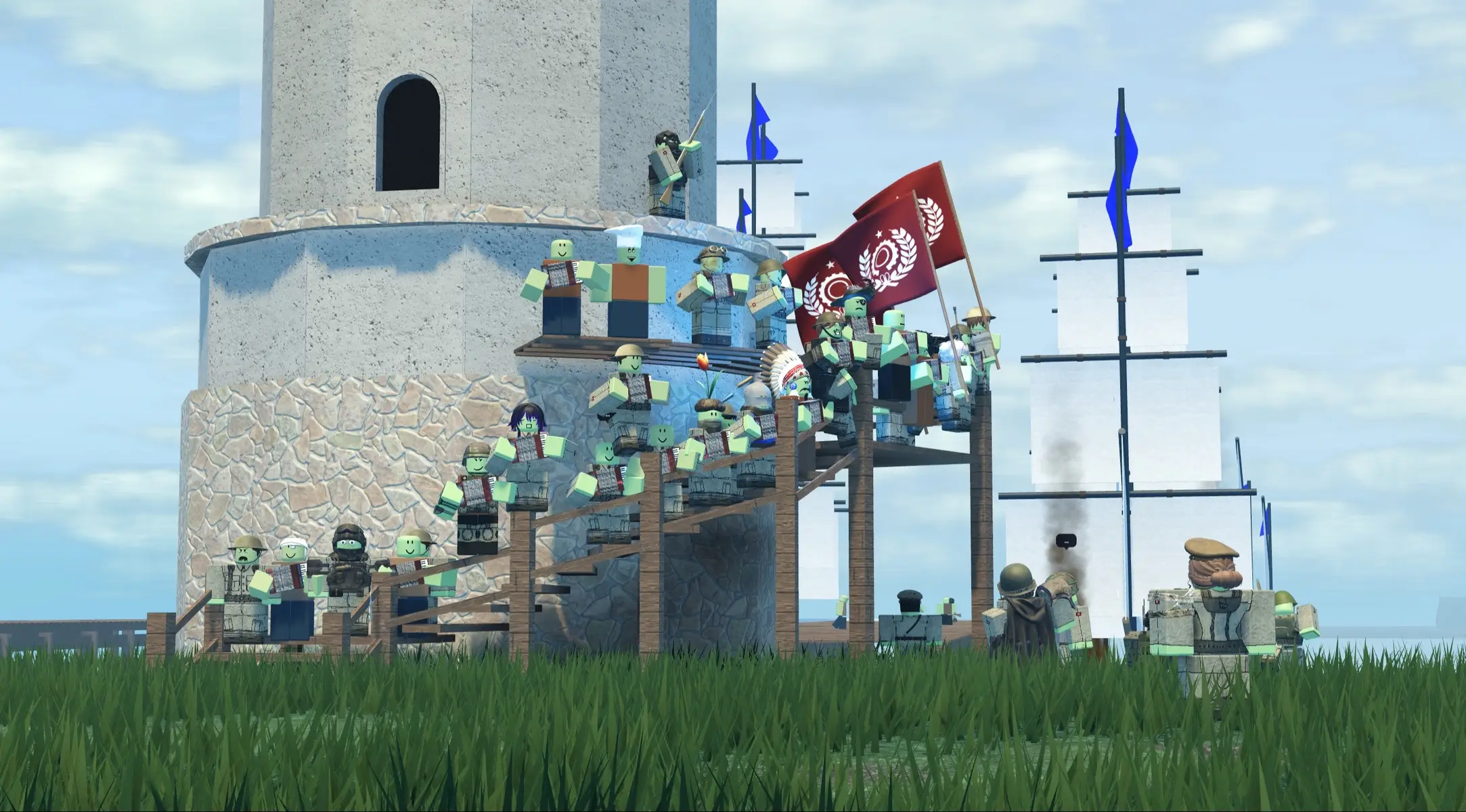 Some images from our events and battles. We participate in large and small scale battles, check my profile to learn more! #fictionalcountry #roblox #robloxgroup #robloxgames #robloxcommunity 