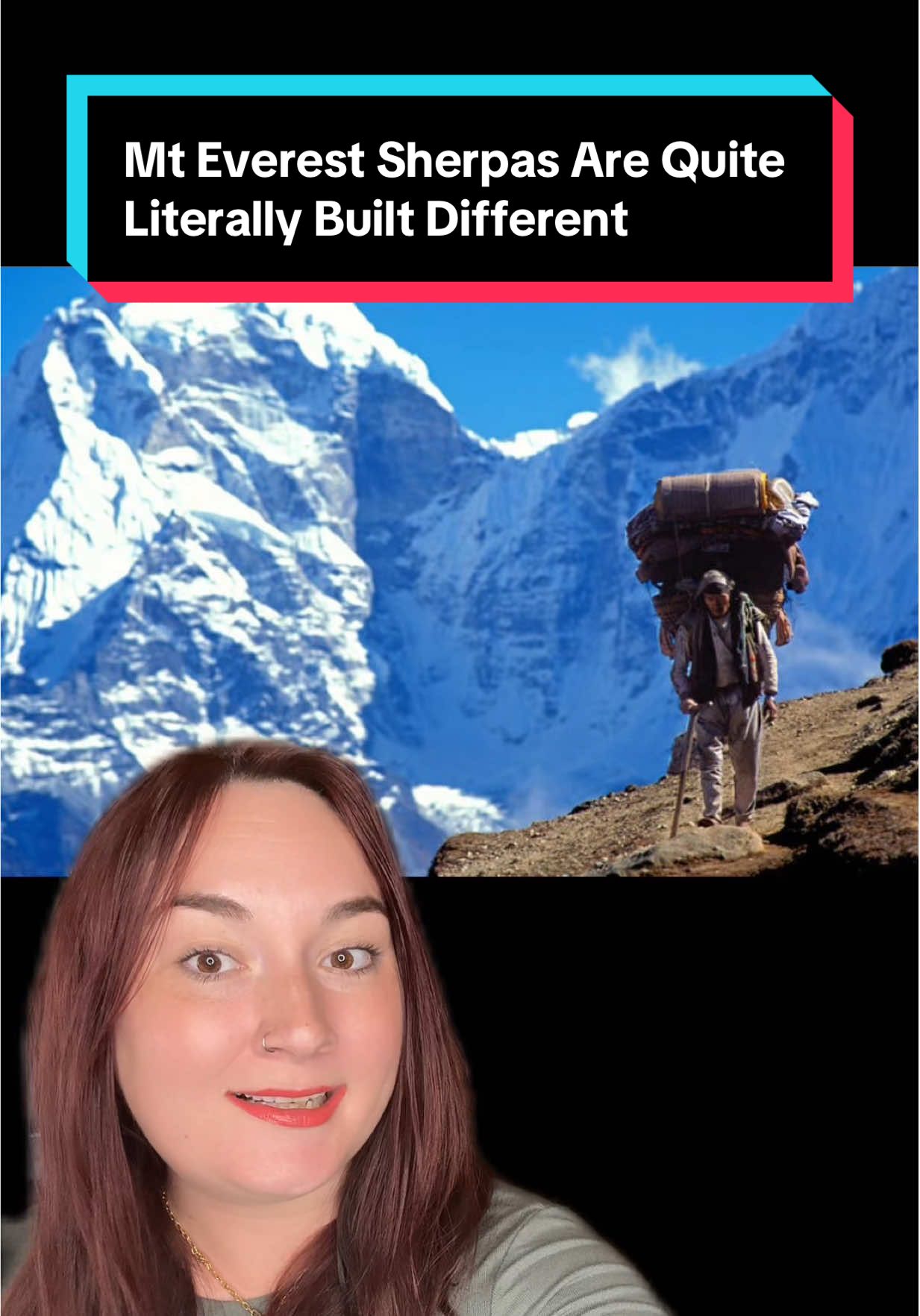 How do the Sherpas climb Mount Everest with ease? 🏔️ The answer is actually really interesting! #greenscreen #mounteverest #mounteverestsherpa #DidYouKnow #funfacts 