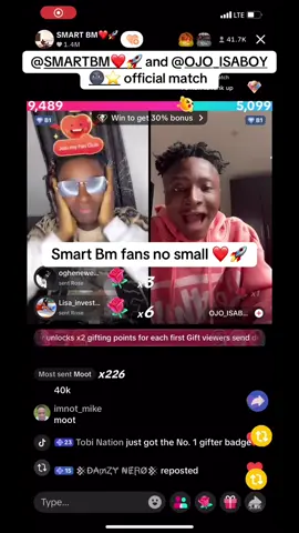 This is the full video of smartbm and ojo official match incase you missed ❤️🥹#fyp #smartbm #ojoisaboy #officalmatch @SMART BM❤️🚀 @ADE🤭💞 @Ab blaq @Seun pizzle @Acctspiral Thank you all for supporting him bm family loves you all #blowthisupforme 