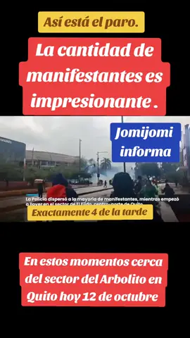 Así está el paro en estos momentos hoy domingo 12 de octubre 2025#@Jomijomi Informa @NOBOA PRESIDENTE 🇪🇨 @Luisa González @Rafael Correa Delgado @Andres Castillo Maldonado @Abel Flores @JaMiL NOTI-MIENTO 