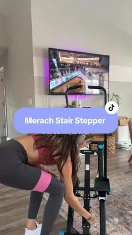 Merach stepper — the lazy girl, multitasking, get-it-done workout you can actually stick with. #stepper #homeworkout #tiktokshopfitness #busymomlife #lazyworkout 