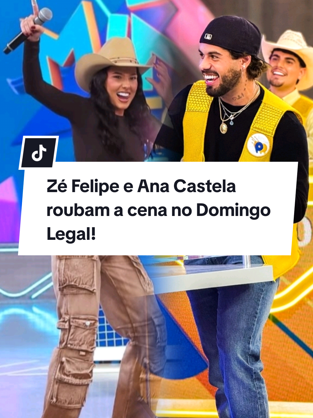 Zé Felipe e Ana Castela roubam a cena no Domingo Legal!” #zefelipe #anacastela #domingolegal #sbt 