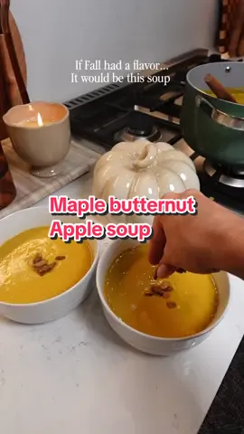 This Maple Roasted Butternut Apple Soup is fall in a bowl 🍁🥣 It’s creamy, cozy, and naturally sweet -part of my Soup Series (Episode 2). I drop a new soup every Sunday, so follow along if you love easy, healthy, cozy recipes 👀 ✨ Recipe is linked in bio! #SoupSeries #ButternutSquashSoup #HealthyDinnerIdeas #FallRecipes #EasySoupRecipe     