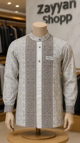 Koko Eljamalie Motif Songket Pinggir Kemeja Koko Pria  #kemejakoko #bajukokopria #bajumuslim #bajukoko #bajukokomurah 