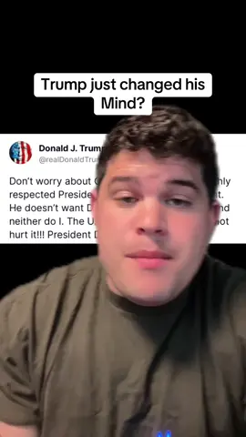 #greenscreen Donald Trump just changed his mind? #trump #stockmarket