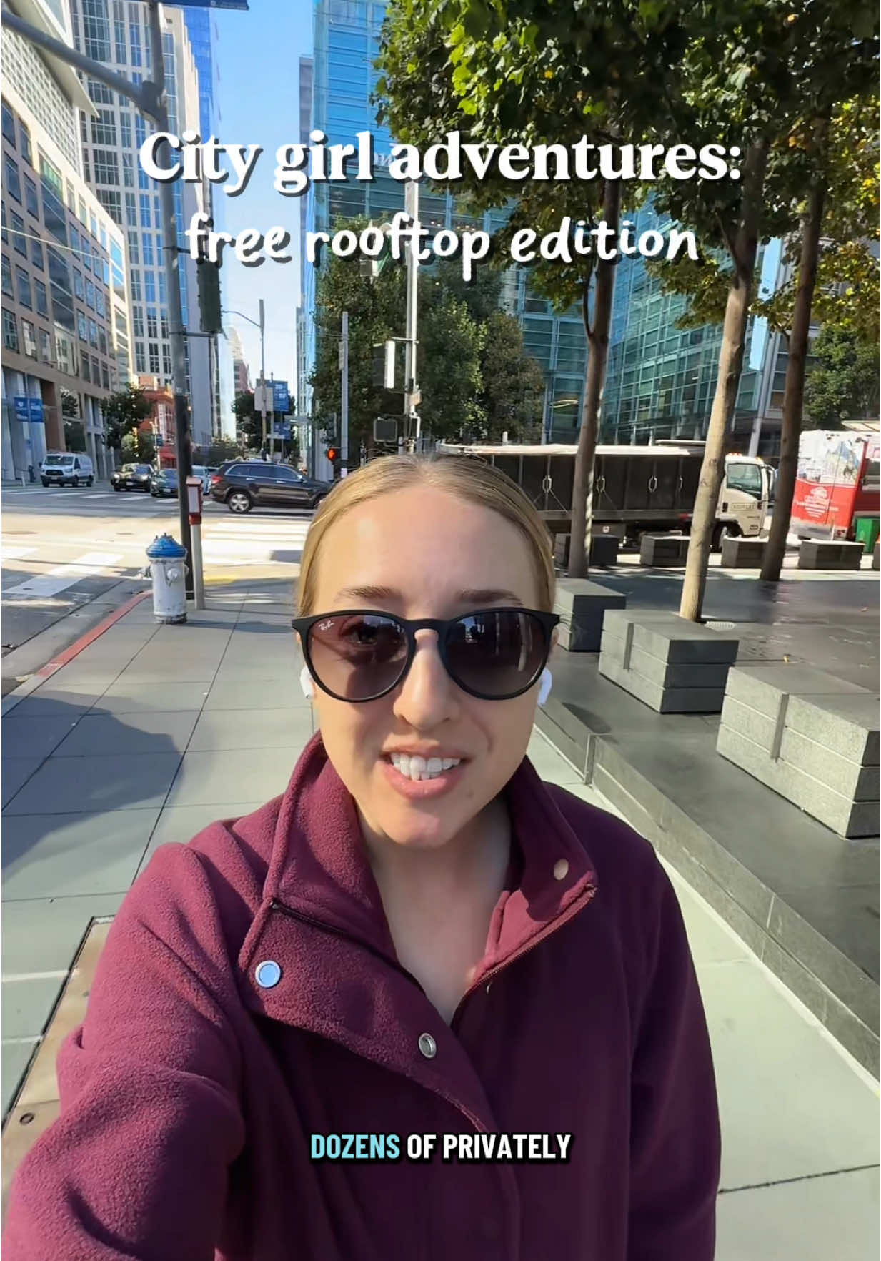 Free rooftops in San Francisco 🏙️✨ Not all of them are rooftops, many are gardens or places to hang, but all are free and open to the public 🫶🏼 This rooftop is located at 543 Howard.  The tables + Equator is at the LinkedIn building.  #sanfrancisco #citylife #sfrooftops #thingstodoinsanfrancisco