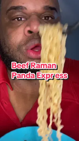 Beef noodles & PandaExpresss #pandaexpress #asmr #mukbang #ramen #food 