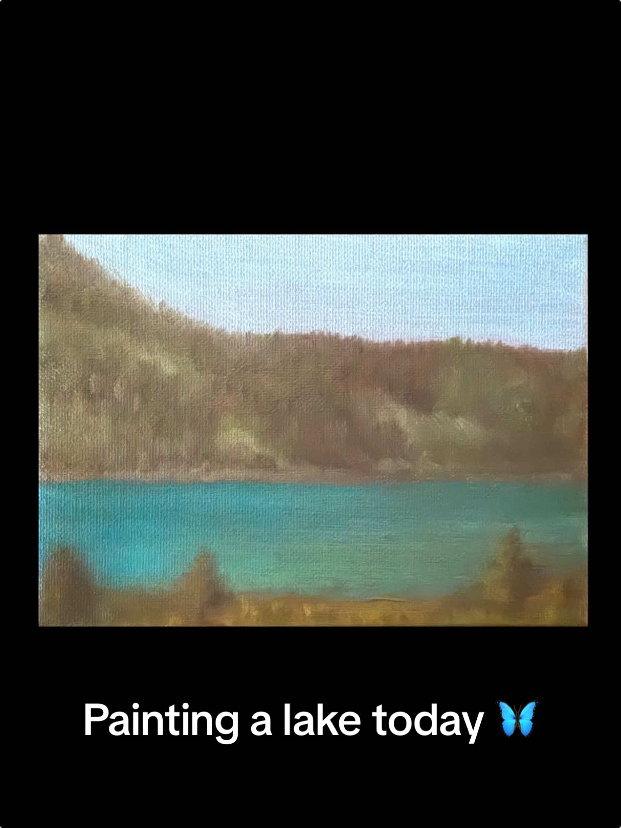 Painting days are my favorite 🦋 This was done plein air outside while camping and I can’t think of a better way to spend a day.  . . . . #painting #nature #art #pleinairpainting #artist 