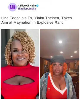 Yinka Theisen, ex-fiancée of actor Linc Edochie, has fired back at Maynation the loyal fan community of May Yul Edochie after facing a wave of online attacks. In a heated video, Yinka accused the group of cyberbullying and dragging her family into their feud, declaring that it’s “too late to avoid” her and daring critics to “bring it on.” The back-and-forth between Yinka and Maynation continues to stir reactions across social media, hinting that this feud is far from over. #ASliceOfNaija #YinkaTheisen #LincEdochie #MayEdochie #Maynation 