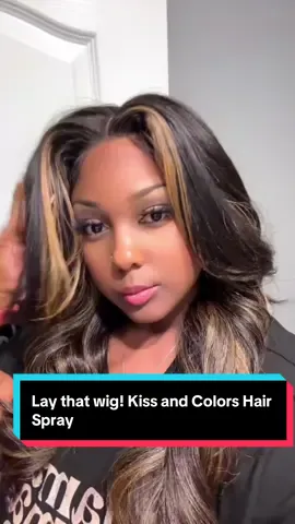 Perfect for someone who doesn’t want the string hold of a lace glue @colorsandcare spray is the best lace spray for my synthetic wigs. #syntheticwig #laceglue #lacewiginstall 