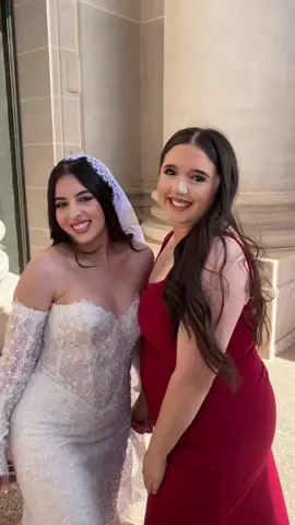 Never got to post this 😩 but wedding day with my little sister 💖 #bride #wedding #weddingday #weddingdress #2025bride 