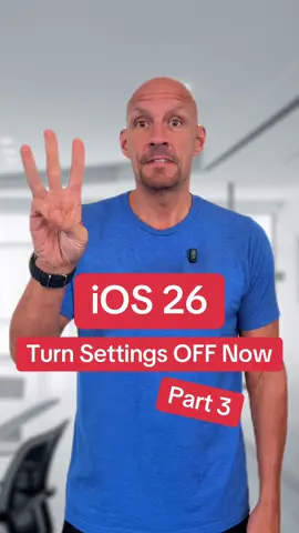 iOS 26 turn the settings off right now part three. #ios26 #iphone #iphonetricks #LearnOnTikTok 
